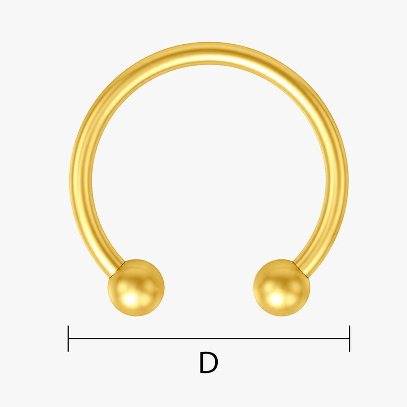 Hufeisen Piercing vergolden lassen