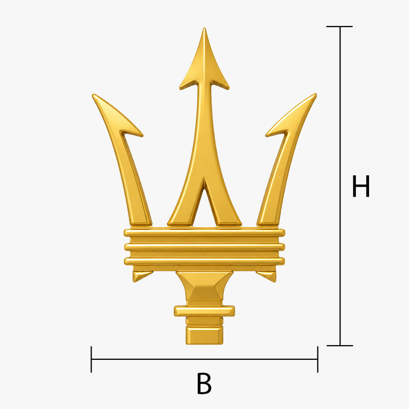 Maserati Emblem vergolden lassen