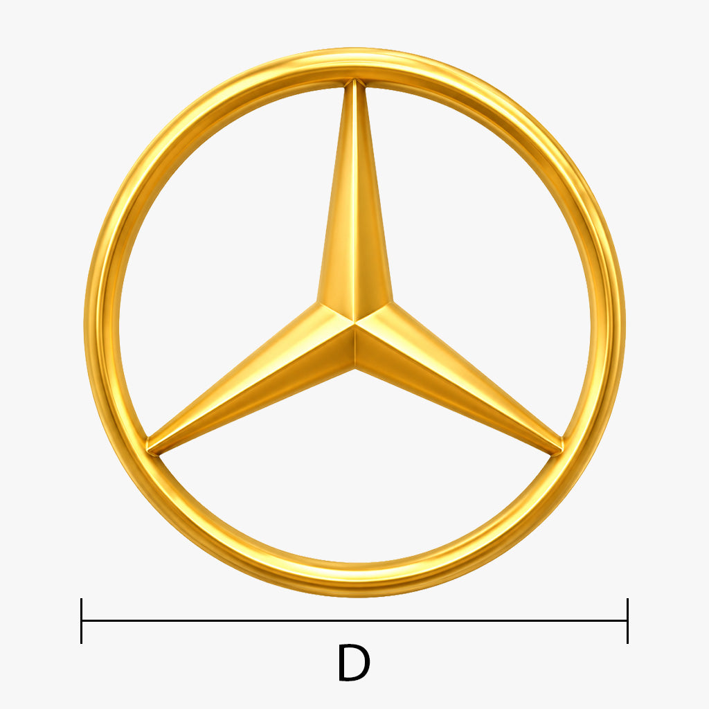 Mercedes Emblem vergolden lassen