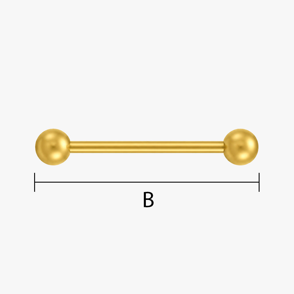 Stabpiercing vergolden lassen