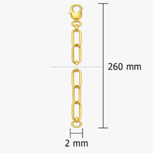 Papercliparmband vergolden lassen