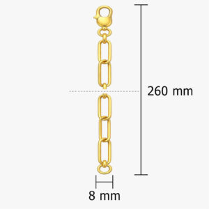 Papercliparmband vergolden lassen